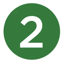 Graphic: Number 2 inside a green circle.