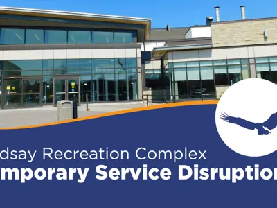 Lindsay Recreation Complex Service Disruption notice - April 28 to May 4, 2025