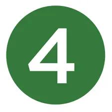 Graphic: Number 4 inside a green circle.