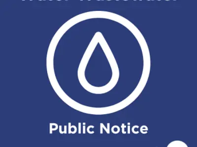 Water Wastewater public notice graphic