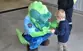 little boy and paramedic mascott