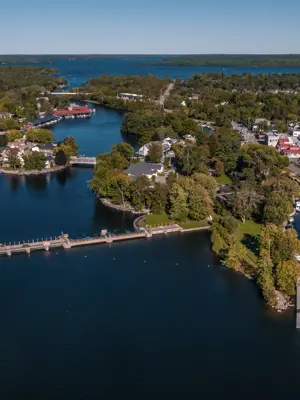 Aerial view of Bobcaygeon
