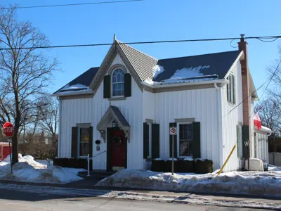 Small white historic house